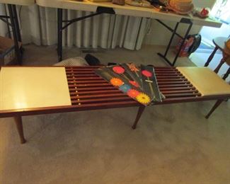Mid Century Modern Slatted bench