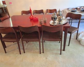 Moller Denmark Rosewood table & 8 chairs