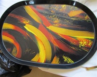 Lacquer artist tray