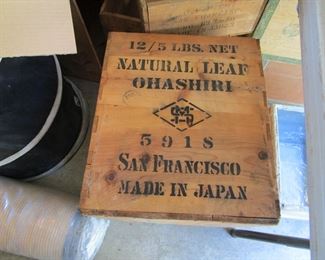 Lot's of vintage Japanese crates