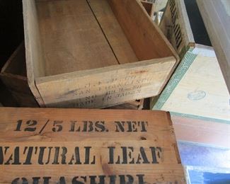 Lot's of vintage Japanese crates