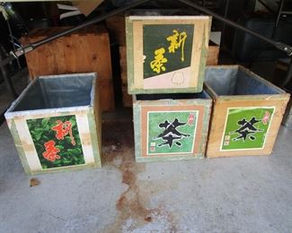 Lot's of vintage Japanese crates