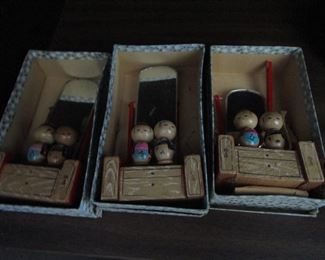 Vintage Japanese kokeshi sets