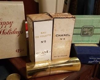 Vtg perfume and cologne (Chanel no. 5 unopened with plastic intact)
