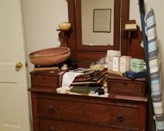 Antique Eastlake dresser with marble top
