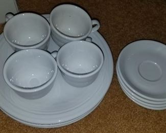12 piece white set of Fiesta dishes