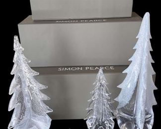 Simon Pearce Evergreen Trees In Gift Box