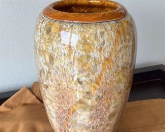 Signed Dehanna Jones Art Glass Vase