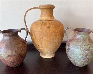 Metal Urn Style Vases