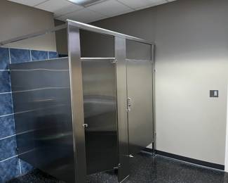 Bathroom partitions and toilet's available