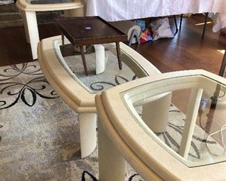 Matching side tables and coffee table