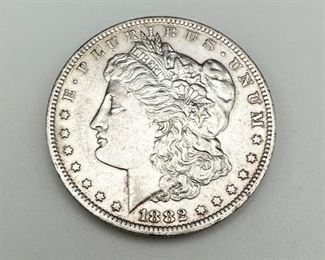 1882-O US Morgan Silver Dollar