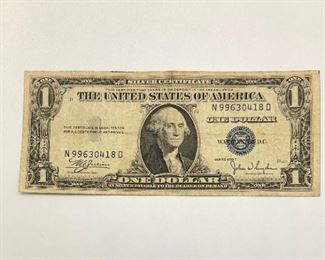  1935 Series C Silver Certificate Dollar Note