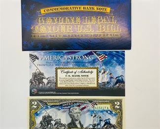 America Strong Commemorative $2 Bank Note