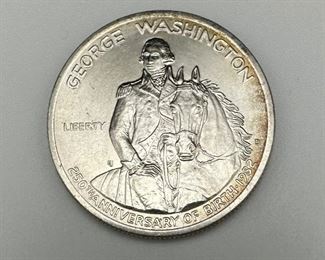  George Washington 250th Anniversary Silver Half Dollar