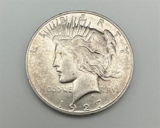  1927-D US Peace Silver Dollar
