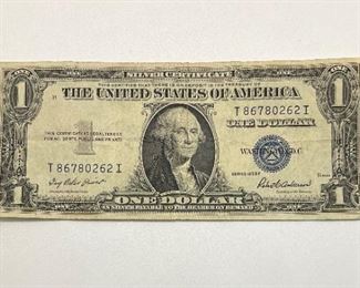 1935 Series F Silver Certificate Dollar Note