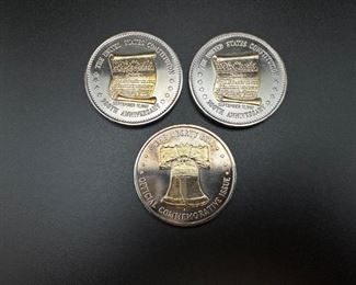  U. S. Constitution and Liberty Bell Coins
