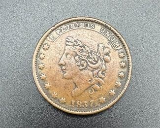 1837 Not One Cent Hard Times Token