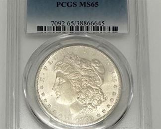 1879-S US Morgan Silver Dollar PCGS MS65