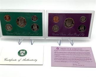 1990 & 1995 US Mint Proof Sets