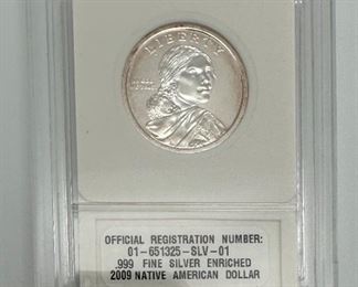 2009 Sacagawea Dollar (Silver Plated)