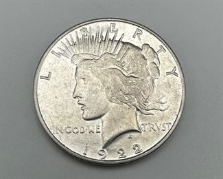 1922-D US Peace Silver Dollar