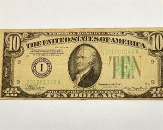  1934 A $10 Federal Reserve Note