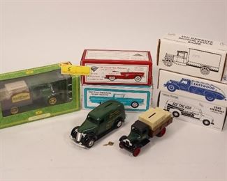 8PC Chevy Ford & Other Vintage Car Banks