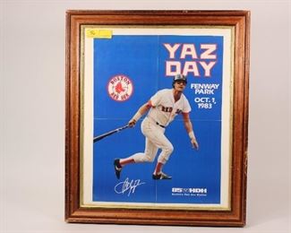 1983 Yaz Day Red Sox Poster