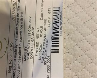 #22	Shaker Style Maple Bedframe with Wood Sideboards - queen Size  	 $175.00 
#23	Sealy Pillowtop Firm Mattress/Boxsprings	 $150.00 
