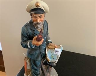 #50	Ceramic Statue of Man w/Anchor & Pipe & Map - 15" Tall	 $20.00 
