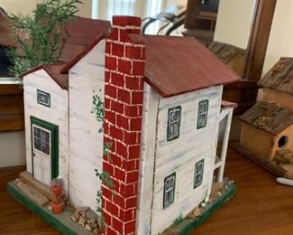 #58	Wood Painted House Birdhouse - 10.5x11x11	 $30.00 
