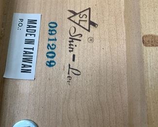 #59	Oak Rectangular Table w/2 leaves & 8 Heavy Wooden Chairs that slightly recline on Wheels w/Tan Padded seats & Back w/arms (arms on All Chairs) w/double pedistal Feet  70-103x48x29	 $375.00 
