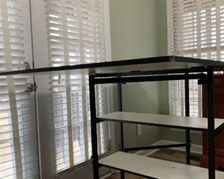 #60	Gateleg Fold-Down Cutting Table - w/2 shelves - 15.5-58.5x36Wx38T  (Height Adjustable by 10")	 $50.00 
