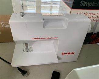 #63	Simplicity 12 Needle Deluxe Felting Machine (new in Box)	 $150.00 
