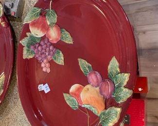 
#65	F&F Burgandy Classic Renaissance Platter w/Fruit	 $35.00 
#66	F&F Burgandy Classic Renaissance Platter w/Fruit	 $35.00 
