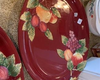 #65	F&F Burgandy Classic Renaissance Platter w/Fruit	 $35.00 
#66	F&F Burgandy Classic Renaissance Platter w/Fruit	 $35.00 
