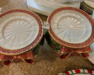 #67	F&F Fitz And Floyd Candle Holders - 5.5"Tall - Sold as a pair	 $30.00 
