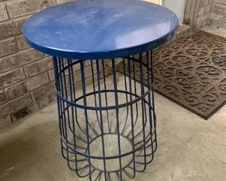 #87	Blue Metal Side Table - 16x21	 $20.00 
