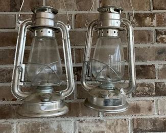 #88	Set of 2 Silver Metal Lanterns	 $20.00 

