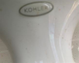 #127	Kohler Cast Iron White Porcelain Double Sink  33x22x9"D	 $75.00 
