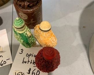 #156	3 Opium Bottles	 $60.00 
#157	3 Opium Bottles 	 $60.00 
#158	3 Opium Bottles 	 $60.00 
#159	3 Opium Bottles 	 $60.00 
