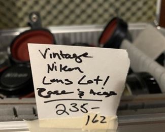 #162	Vtg. Nikon Len Lot	 $235.00 
