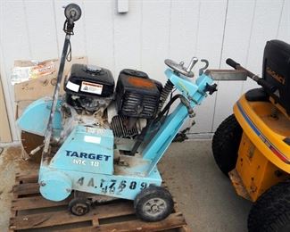 Blue Target MC 18 Concrete Saw With Honda GX390 And Cyclone Air Cleaner
