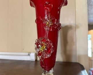 Red vase