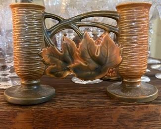 Roseville double vase, mint