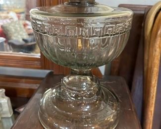 Very rare Greek Key pattern oil lamp