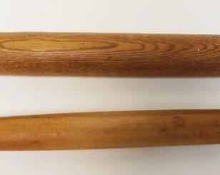 	ANTIQUE WOOD ROLLING PINS LOT OF 2, LARGEST APPROXIMATELY 21 1/2 IN
