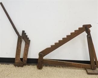 	PRIMITIVE LOT, PAIR OF ANTIQUE WAGON JACKS
